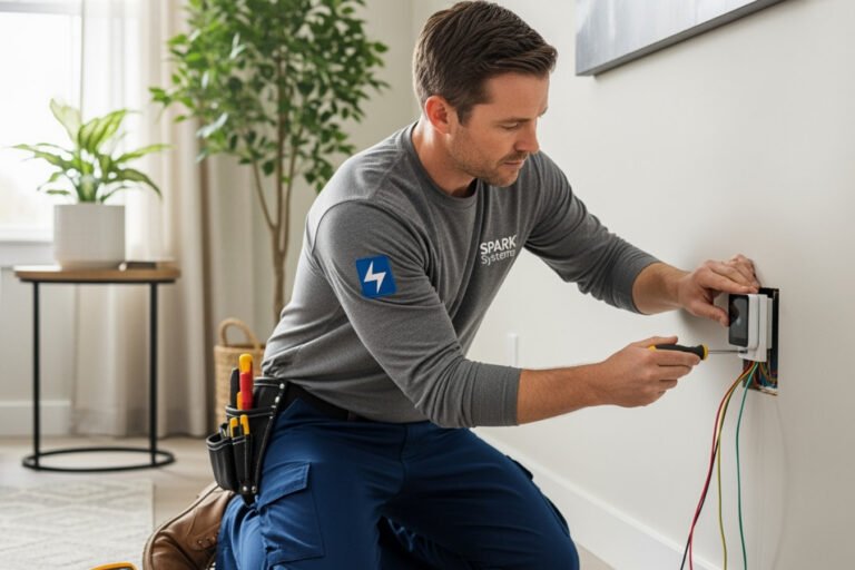 Electrician working on San Ramon home